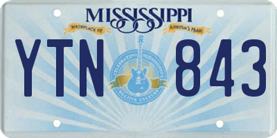 MS license plate YTN843