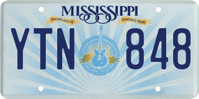 MS license plate YTN848