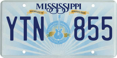 MS license plate YTN855