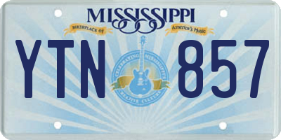 MS license plate YTN857