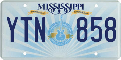 MS license plate YTN858