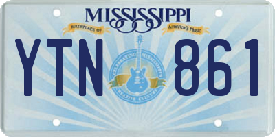 MS license plate YTN861