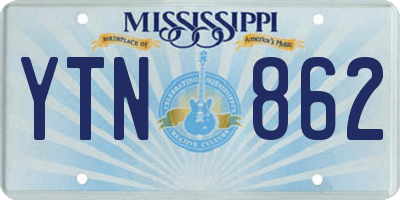 MS license plate YTN862