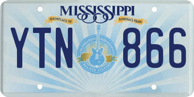 MS license plate YTN866