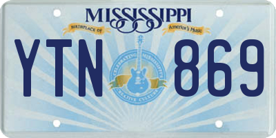 MS license plate YTN869