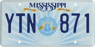 MS license plate YTN871