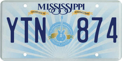 MS license plate YTN874