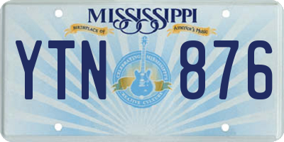 MS license plate YTN876