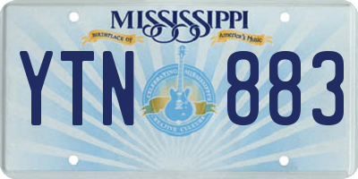 MS license plate YTN883