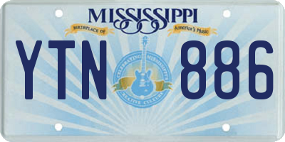 MS license plate YTN886