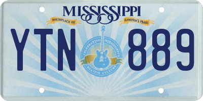MS license plate YTN889