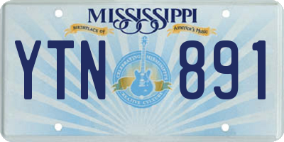 MS license plate YTN891