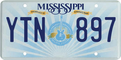 MS license plate YTN897