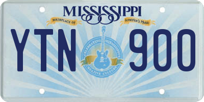 MS license plate YTN900