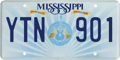 MS license plate YTN901