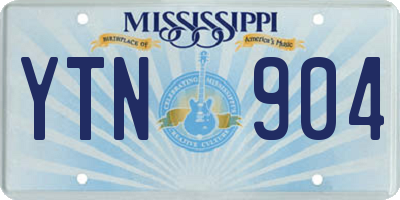 MS license plate YTN904