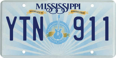 MS license plate YTN911