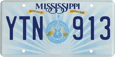 MS license plate YTN913