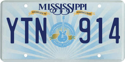 MS license plate YTN914