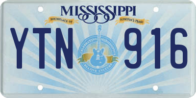 MS license plate YTN916