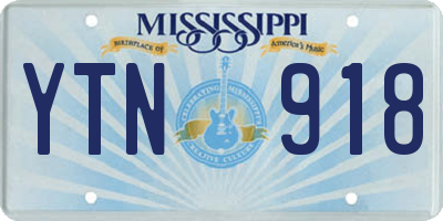 MS license plate YTN918