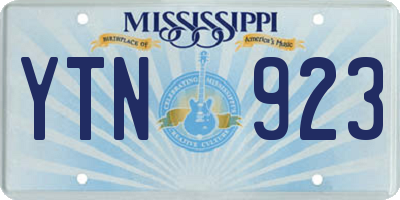 MS license plate YTN923