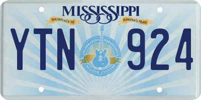 MS license plate YTN924