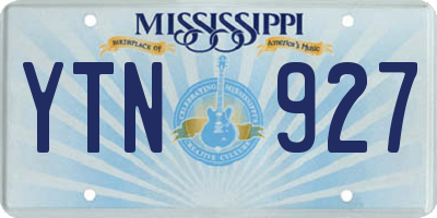 MS license plate YTN927
