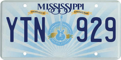 MS license plate YTN929