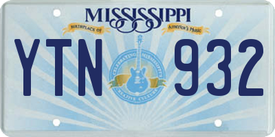 MS license plate YTN932
