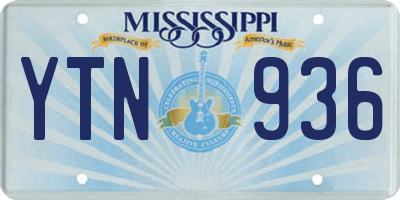 MS license plate YTN936