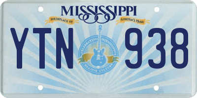 MS license plate YTN938