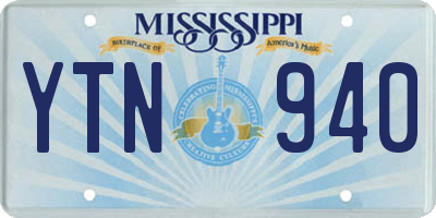 MS license plate YTN940