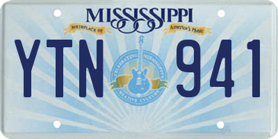 MS license plate YTN941