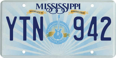 MS license plate YTN942