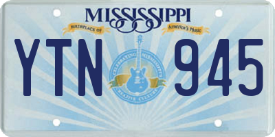 MS license plate YTN945