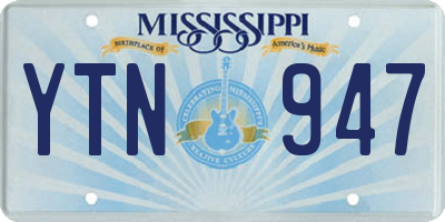 MS license plate YTN947