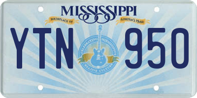 MS license plate YTN950