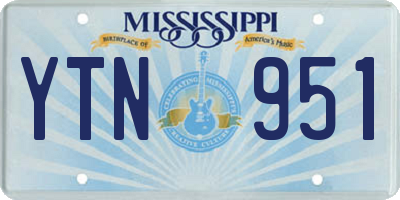 MS license plate YTN951