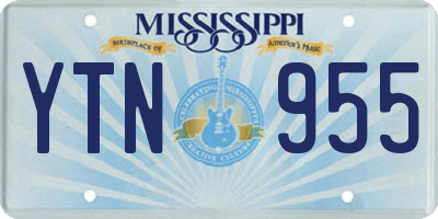 MS license plate YTN955