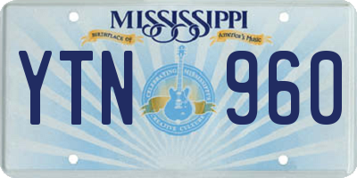 MS license plate YTN960