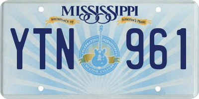 MS license plate YTN961