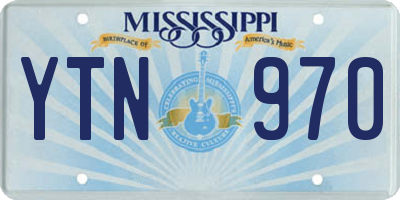 MS license plate YTN970