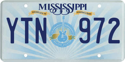 MS license plate YTN972