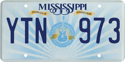 MS license plate YTN973