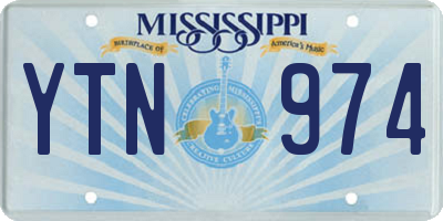 MS license plate YTN974
