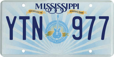 MS license plate YTN977