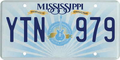 MS license plate YTN979