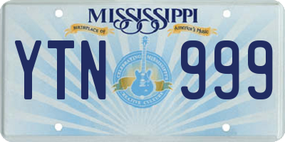 MS license plate YTN999
