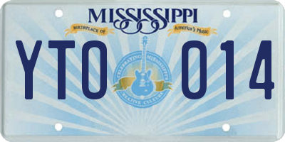 MS license plate YTO014